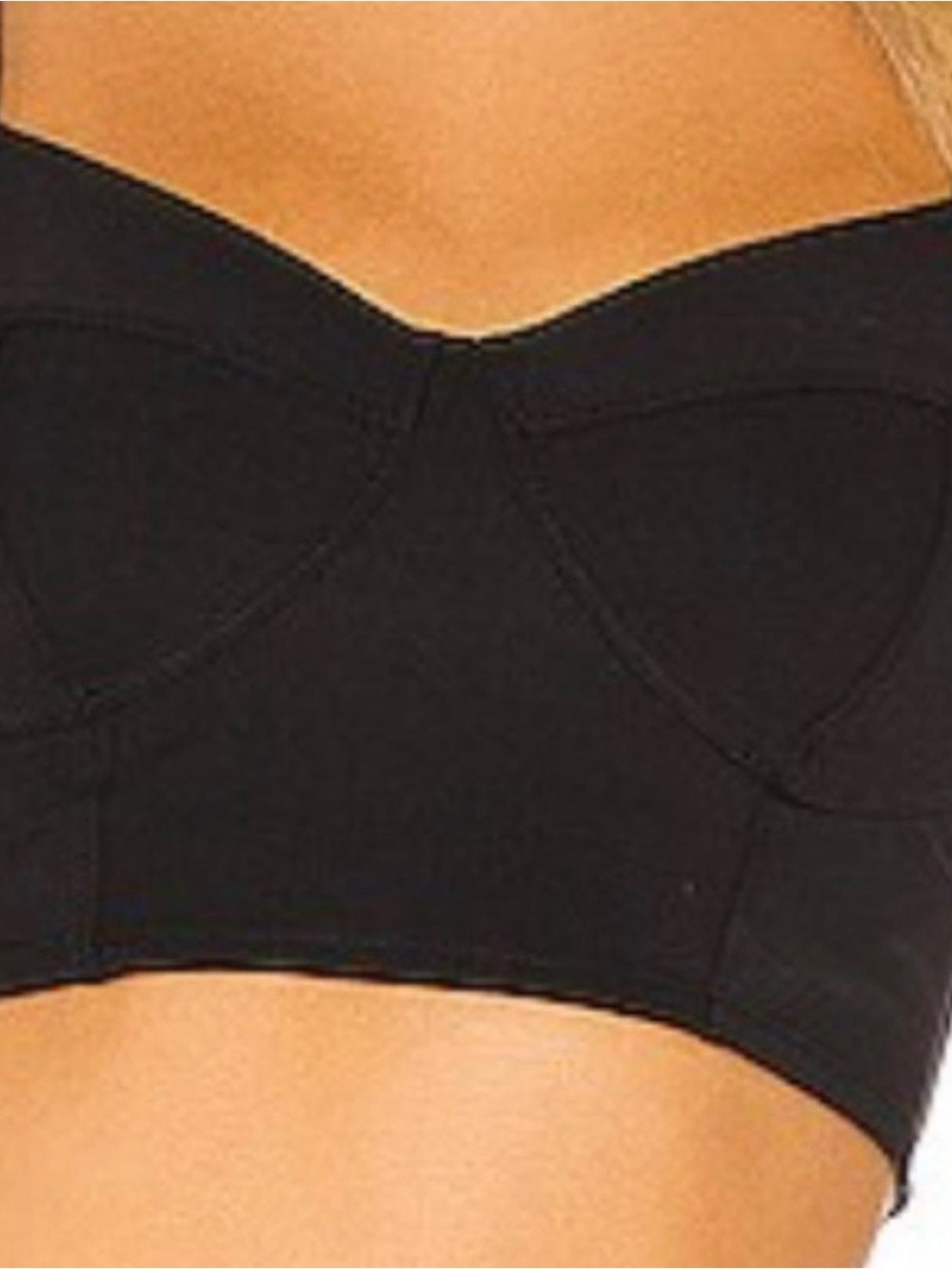 Free People Movement Black Crop Bra Top Sz Sz L (01) - Picture 2 of 5